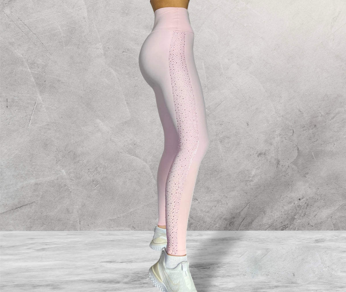 Soft Pink Diamond Legging Women's Leggings LuxeLadyFit