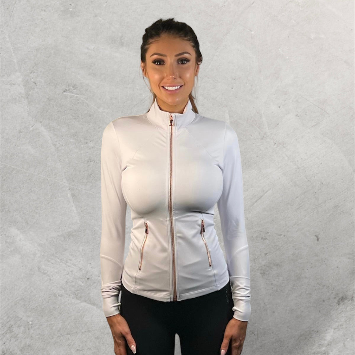 Elite White Training Jacket Women's Jackets LuxeLadyFit